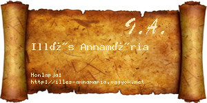 Illés Annamária névjegykártya